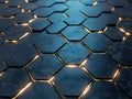 Glowing hexagon pattern abstract background Royalty Free Stock Photo