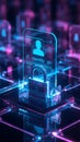 Futuristic Digital Identity Security Display Royalty Free Stock Photo