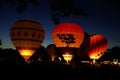 Glowing Hot Air Balloons Royalty Free Stock Photo