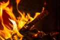 Glowing Hot Charcoal Briquettes Close-up Background Texture Royalty Free Stock Photo