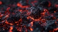 The Glowing Hot Embers.AI generated image Royalty Free Stock Photo