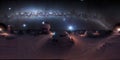 desert night observatory space nebula galaxy stars HDRI 360 panorama Royalty Free Stock Photo