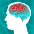 Glowing human brain Royalty Free Stock Photo