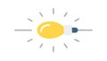 Glowing Idea Light Bulb Icon, vector design Generative AI Royalty Free Stock Photo