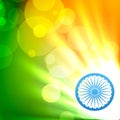Glowing indian flag vector