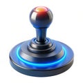 Glowing joystick with animated button presses Royalty Free Stock Photo