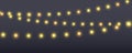Glowing lamps garland. Decorative Christmas lights. Fairy lights chain. Wall decoration for party. Led bulb lamp string