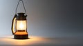 Glowing lantern with a warm light on a gradient background