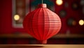Glowing lanterns illuminate a modern Chinese celebration generated by AI