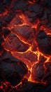 Glowing lava texture background unveils the fiery intensity of magma.