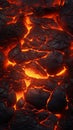 Glowing lava texture background unveils the fiery intensity of magma. Royalty Free Stock Photo