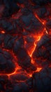 Glowing lava texture background unveils the fiery intensity of magma. Royalty Free Stock Photo