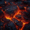 Glowing lava texture background unveils the fiery intensity of magma. Royalty Free Stock Photo