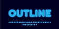 Glowing layered blue font style design templates