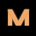 Glowing letter M design text design Royalty Free Stock Photo
