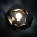 Bright surface of the bulb emphasizing the interplay between light and Royalty Free Stock Photo