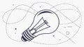 Glowing Light Bulb in a Dark Room Vector for Singular Insight, vector design Generative AI Royalty Free Stock Photo