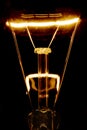 Glowing light bulb filament