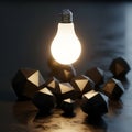 Emphasizing the contrast between light and dark smooth and angular Royalty Free Stock Photo