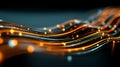 Abstract light lines technology background network data connection glow digital fiber optic Royalty Free Stock Photo