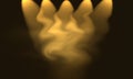 Abstract brown glowing lights, blur and Smoke isolated background.Glow light. Royalty Free Stock Photo