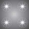 Glowing lights effect, flare, explosion and stars. Special effect isolated on transparent background Royalty Free Stock Photo