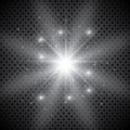 Glowing lights effect, flare, explosion and stars. Special effect isolated on transparent background Royalty Free Stock Photo