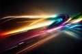 Glowing lighttrail background wallpaper, generative ai Royalty Free Stock Photo