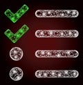 Glowing Linear Mesh Check List with Glare Spots Royalty Free Stock Photo