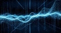 Dynamic data stream visualization with glowing binary code for cutting edge technology concepts Royalty Free Stock Photo