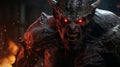 Glowing Lips: A Dark Demon In Unreal Engine 5
