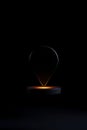Glowing Location Pin Minimalist 3d Render