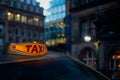 Glowing London Taxi Light Royalty Free Stock Photo