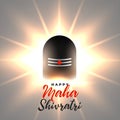 Glowing lord shiv shivling maha shivratri background