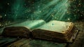 The Glowing Magical Book.AI generated image Royalty Free Stock Photo