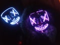 Glowing masks in the dark