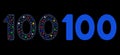 Flare Mesh 2D 100 Digits Text Icon with Flare Spots Royalty Free Stock Photo