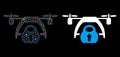 Flare Mesh 2D Drone Loading Icon with Flare Spots