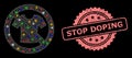 Rubber Stop Doping Seal and Network Forbidden T-Shirt Clothes with Light Spots