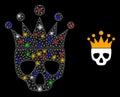 Network Dead King Glare Icon with Colorful Glare Spots