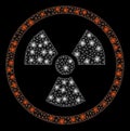 Glowing Mesh Network Radiation Danger with Flare Spots