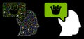 Flare Mesh 2D Person Dream Crown Icon with Flare Spots