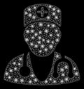 Bright Mesh Network Physician with Flare Spots Royalty Free Stock Photo