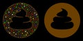 Flare Mesh 2D Shitcoin Icon with Flare Spots
