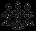 Flare Mesh Network User Crowd with Flare Spots Royalty Free Stock Photo