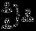 Flare Mesh Carcass User Union with Flare Spots Royalty Free Stock Photo
