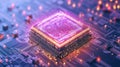 Glowing Microprocessor Chip