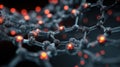 glowing molecule network structure Royalty Free Stock Photo