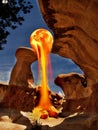Moon Melting above Metate Arch