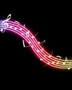 Glowing Music Notes